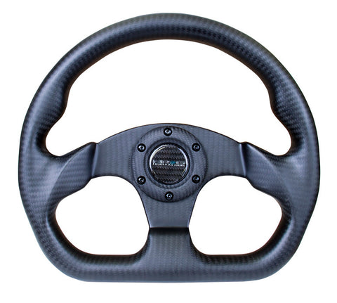 NRG ST-009CF/MB: 320mm Matte Black Carbon Fiber Steering Wheel