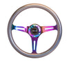 NRG ST-015MC-CN: "Chameleon Wheel" 350mm Smooth Classic Chameleon Wood Grain Wheel NeoChrome - Drive NRG