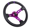 NRG RST-016R-PP: Limited Edition 350mm Sport Steering Wheel Purple w/ purple double center markings - Drive NRG