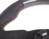 NRG ST-310CFRS: 315mm Carbon Fiber Steering Wheel with Red Stitching - Drive NRG